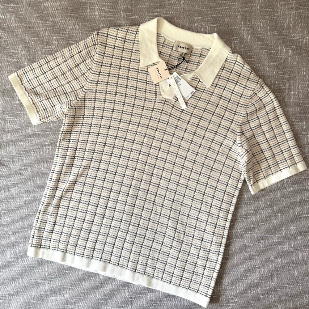 INDUSTRY BRAND NEW MENS IVORY POLO
